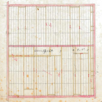 Beckett Block, Water Street, Eastport, Maine, 1887 | Second Floor Framing Plan | Henry N. Black, Architect