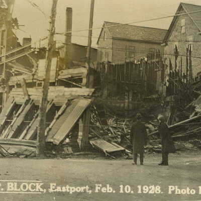Knights of Pythias Building following fire of February 10, 1928.