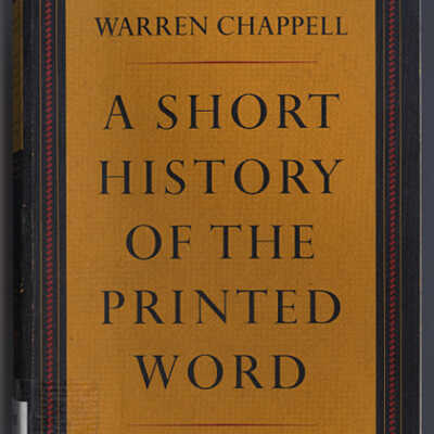 A Short History of the Printed Word | Warren Chappell