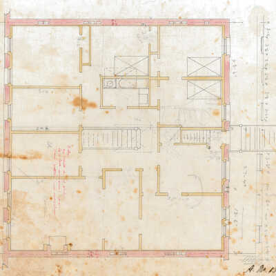 Beckett Block, Water Street, Eastport, Maine, 1887 | Second Floor Plan | Henry N. Black, Architect