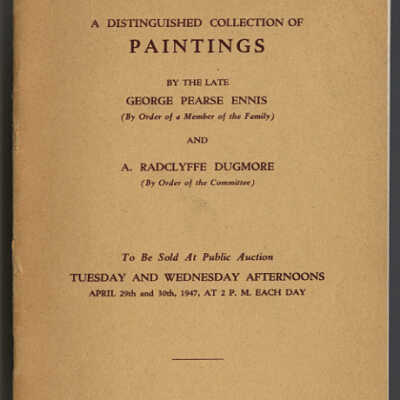 A Distinguished Collection of Paintings by the Late George Pearse Ennis (By Order of a Member of the Family) and A. Radclyffe Dugmore (By Order of the Committee)