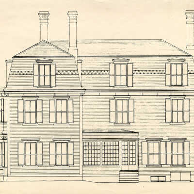 Hayden House Architectural Drawing | East Profile | Ken Schiano, Architect