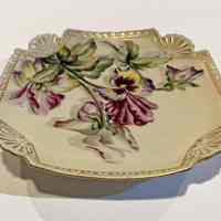 Martha "Mattie" Waide (1857-1929) | Hand Painted China Dish | Eastport, Maine