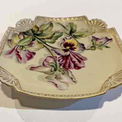 Dish. Hand Painted China | Martha "Mattie" Waide | Eastport, Maine