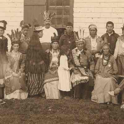 Portrait of Members of the Passamaquoddy Tribe, Sipayik (Pleasant Point), Maine | c.1890 | Charles E. Brown