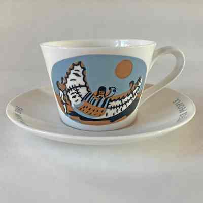 Royal Tuscan Cup and Saucer | Micmac Indian Craftsmen | Big Cove Reserve, New Brunswick