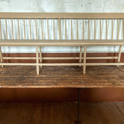 W.O. Haskell Wooden Bench | Congregational church, 26 Middle Street, Eastport, Maine | c.1840
