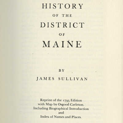 History of the District of Maine | James Sullivan