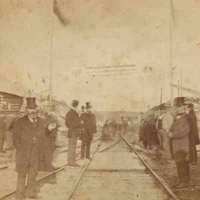 Opening of the European & North American Railway, Vanceboro, Maine | October 19, 1871 | Stereoview Photograph