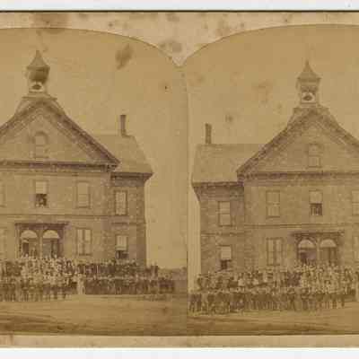 Calais Academy | Calais, Maine | c.1870 | Stereoview Photograph by Bonney & Roberts, Machias, Maine