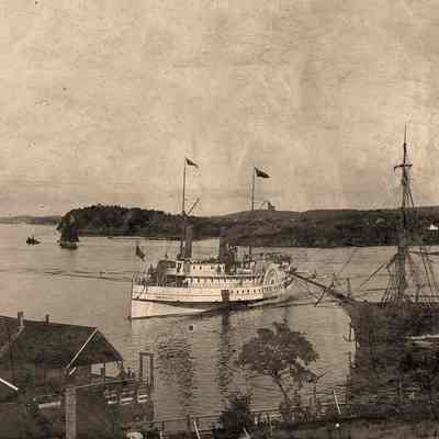 Lubec, Maine with Steamer State of oMaine | c. 1900