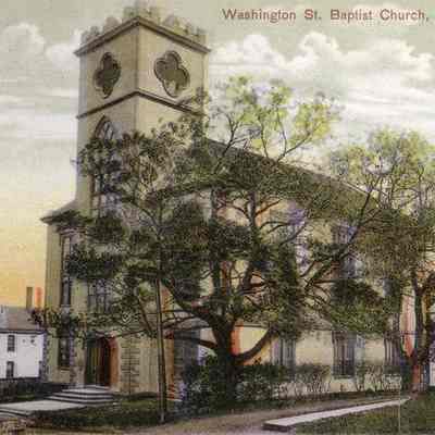 Washington Street Baptist Church postcard, c.1900.