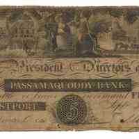 Passamaquoddy Bank | Five Dollars | Eastport, Maine | 1819