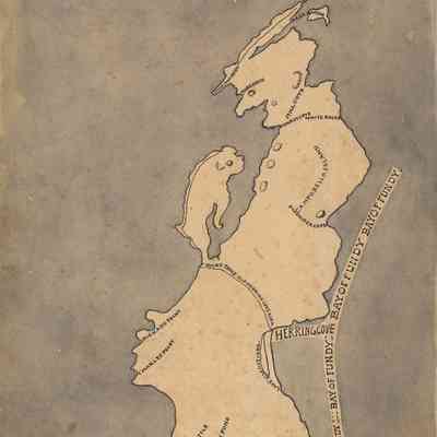 Map of Campobello Island, New Brunswick | Old Woman and a Dog | A. Wiehl | 1900
