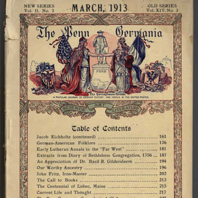 The Centennial of Lubec, Maine | R.R. Drummond | The Penn Germania, New Series, Vol. II, No. 3, March, 1913, pp. 215 - 216