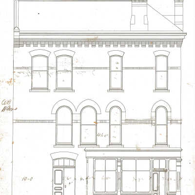 Eastport Savings Bank | Eastport, Maine | Henry N. Black, Architect | East Exterior Wall Plan, 1887