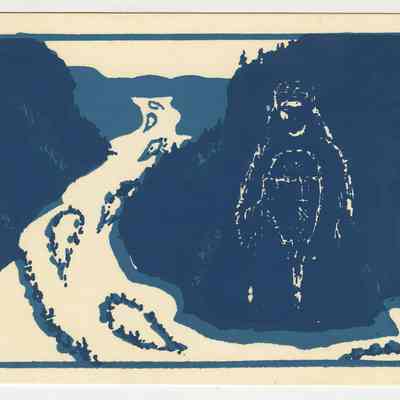 Snowshoe Island Legend | Screen Printed Card | Micmac Indian Craftsmen, Big Cove Reserve, New Brunswick