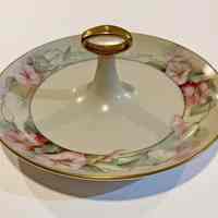 Martha "Mattie" Waide (1857-1929) | Hand Painted China Dish with Handle | Eastport, Maine