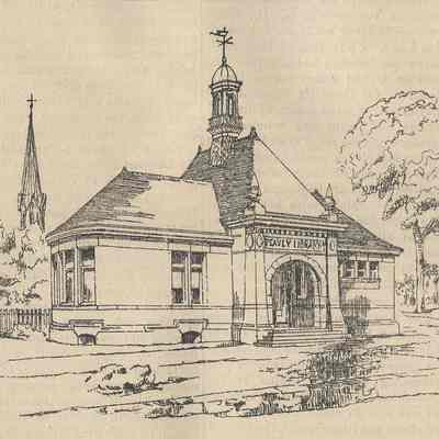 Peavey Memorial Library Architectural Sketch | Eastport, Maine