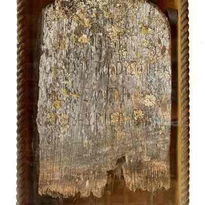 Wooden Grave Marker| Margaret Smith 1870-1910 and John H. Smith 1868-1948 | From Hillside Cemetery, Eastport, Maine