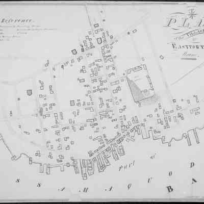 Plan of the Village of Eastport, Maine | William Anson | Survey of 1835 | Black and White Photograph of Original Map