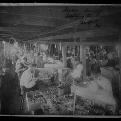 Sardine Cannery, Soldering the Cans, Eastport, Maine
