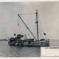 Deep Water Drilling | Steam Ship "Eureka" Operating at Half Tide | October 28, 1935 | Passamaquoddy Tidal Power Project