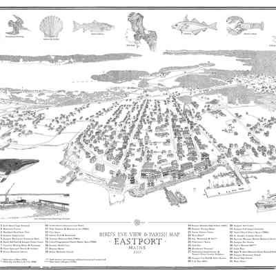 Eastport Birds Eye View & Parish Map | Kirsten Sparenborg