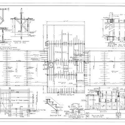 Passamaquoddy Bay Tidal Power Development | Temporary Buildings | Utilities Building | Second Floor Framing | Q-E 21/7