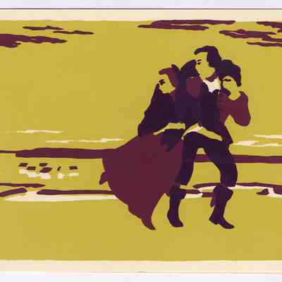 The Legend of Marguerite | Screen Printed Card | Micmac Indian Craftsmen, Big Cove Reserve, New Brunswick