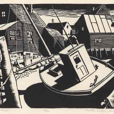 Ebb Tide | Walter Dubois Richards | Linoleum Cut | c. 1930