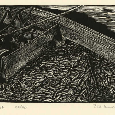 Bait Boat | Pauline Winchester Inman | Wood Engraving | 1943