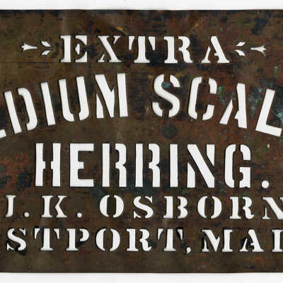 J. H. Osborn Extra Medium Scaled Herring | Metal Stencil | Eastport, Maine