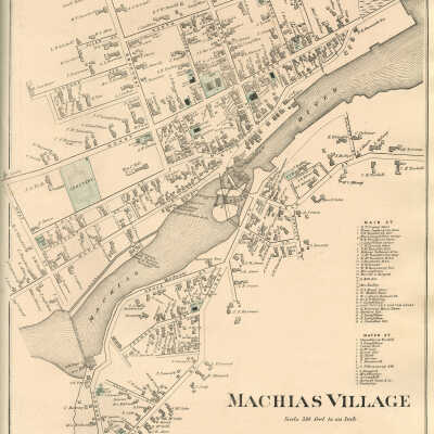 Map of Machias, 1881