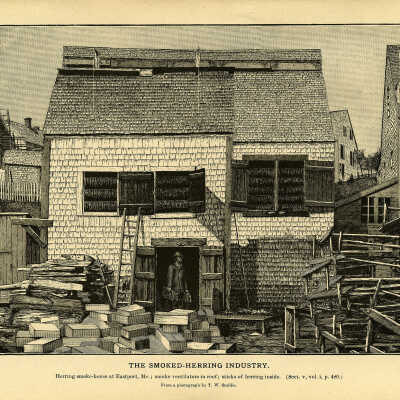 The Smoked-Herring Industry. Plate 127 | From a photograph by T.W. Smillie
