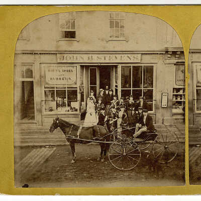 Stereoview of Eastport, Maine, John H. Stevens Store | [No Artist Defined]