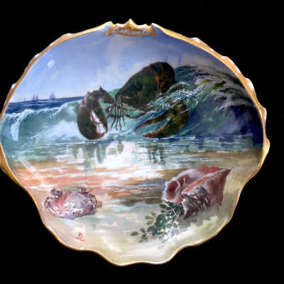 Theodore Russell Davis | Seafood plate, from the Rutherford B. Hayes Presidential Service | 1880 | | View of Front Side