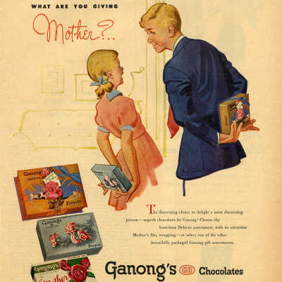 Ganong's Chocolates Advertisement | From Maclean's Magazine, May 1, 1951, p.25