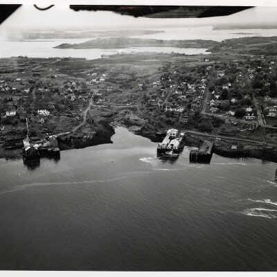 Aerial View | Waterfront Eastport, Maine. Looking West. | U. S. Army Corps. of Engineers
