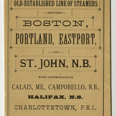 International Steamship Company, Eastern Sea Coast Route, 1881 [Back Cover] | [No Artist Defined]