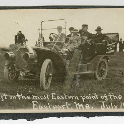 President Taft at Todd's Head, Most Eastern Point in U.S., Eastport, Maine, July 19, 1910 | Postcard