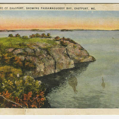 Rocky Shore at Eastport, Maine and Passamaquoddy Bay | Postcard