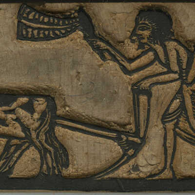 Untitled Block [Two Men Ploughing] | Pauline Inman (?)