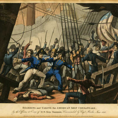 Boarding and Taking the American Ship Chesapeake | [No Artist Defined]