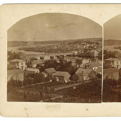 Stereoview of Calais, Maine and St. Croix River | F.A. Stoddard