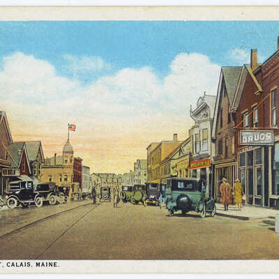 Calais, Maine, Main Street | Postcard