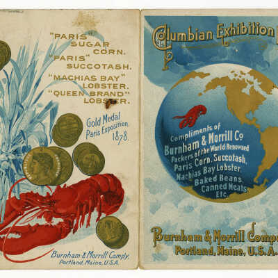 Promodional Booklet including Machias Bay Lobster | Burnham & Morrill, Portland, Maine | c.1890