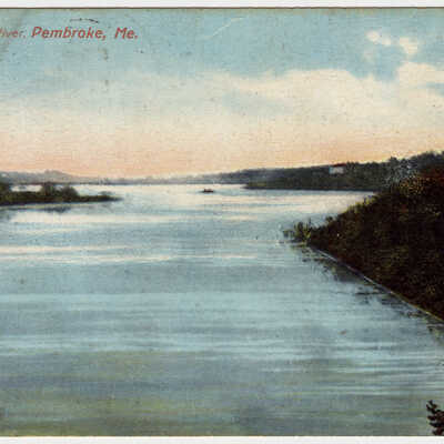 Pennamaquan River, Pembroke, Maine | Postcard