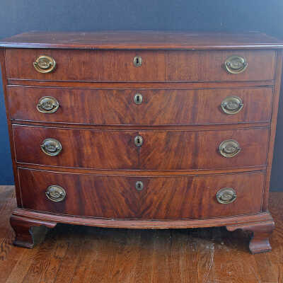 Bow Front Chest of Drawers | Indian Island, New Brunswick | C. 1810
