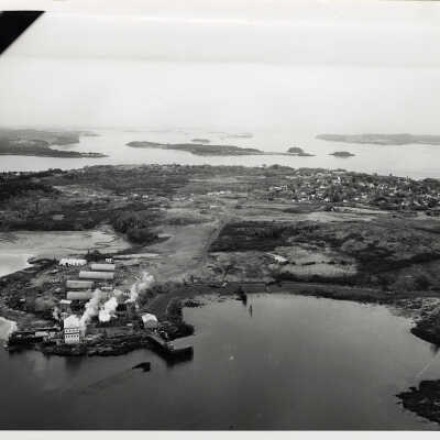 Aerial View | Broad Cove area waterfront, along Eastport, Maine. | U. S. Army Corps. of Engineers